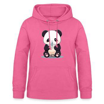 Kawaii Panda trinkt Boba Bubble Tea Chibi - Frauen Hoodie - Pink - Vorne - AI Model Female 172 light (172cm)