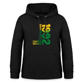 1992 November Limited Edition 31. Geburtstag Deko - Frauen Hoodie - Schwarz - Vorne - AI Model Female 172 light (172cm)