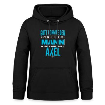 Axel Name Design - Frauen Hoodie - Schwarz - Vorne - AI Model Female 172 light (172cm)