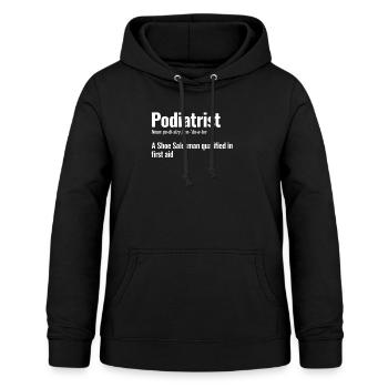 Podologe Ein Schuhverkäufer, Der In Der - Frauen Hoodie - Schwarz - Vorne - AI Model Female 172 light (172cm)