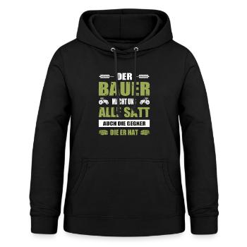Der Bauer Macht Uns Alle Satt Landwirt Bauerndemo - Frauen Hoodie - Schwarz - Vorne - AI Model Female 172 light (172cm)