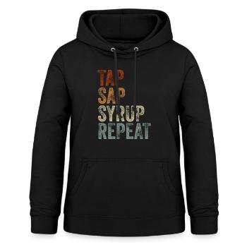 Maple Tree Essence Männer Frauen Lustig - Frauen Hoodie - Schwarz - Vorne - AI Model Female 172 light (172cm)