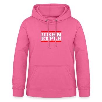 Urbexer Lost Place Urban Explorer - Sweat à capuche Femme - rose - Devant - AI Model Female 172 light (172cm)