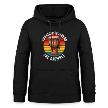 Djembe für Afrika Schlagzeuger Jembe Musik Männer Papa - Frauen Hoodie - Schwarz - Vorne - AI Model Female 172 light (172cm)