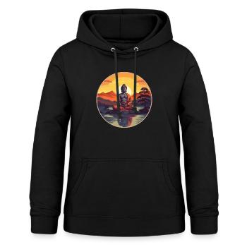 Buddhismus Yoga Buddhist Zen Meditation Buddha - Frauen Hoodie - Schwarz - Vorne - AI Model Female 172 light (172cm)