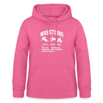 Définition de la lutte Pro Wrestler Fan Wrestling - Sweat à capuche Femme - rose - Devant - AI Model Female 172 light (172cm)