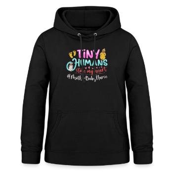 Infirmière Bébé Maternité Infirmière - Sweat à capuche Femme - noir - Devant - AI Model Female 172 light (172cm)