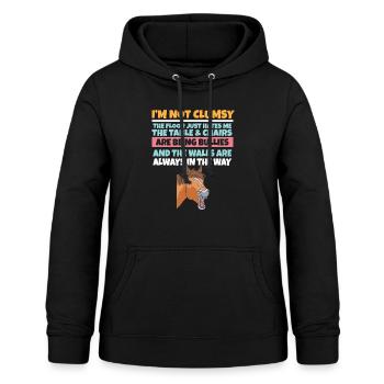 I'm Not Clumsy The Floor Hates Me Foolish Horse - Women's Hoodie - black - Front - AI Model Female 172 light (172cm)