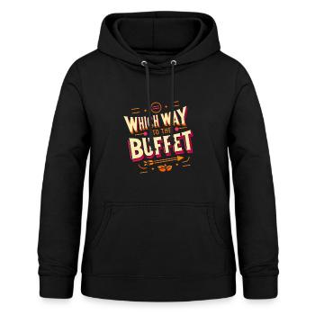 dans quel sens au buffet 48 - Sweat à capuche Femme - noir - Devant - AI Model Female 172 light (172cm)