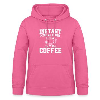 Spécialiste du codage Chemise de café - Sweat à capuche Femme - rose - Devant - AI Model Female 172 light (172cm)