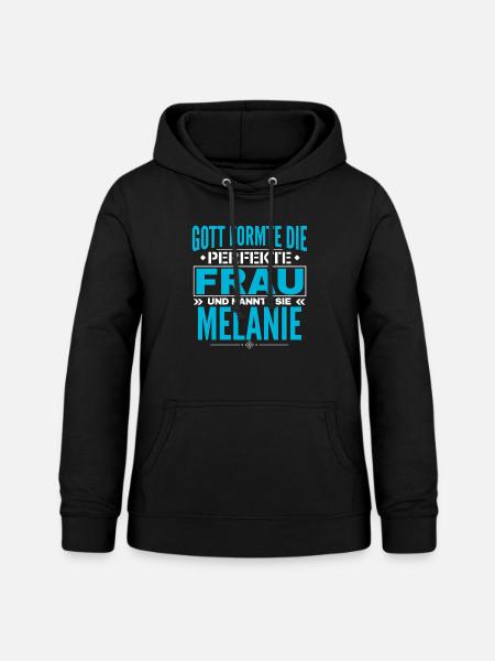 Melanie Name Design - Frauen Hoodie - Schwarz