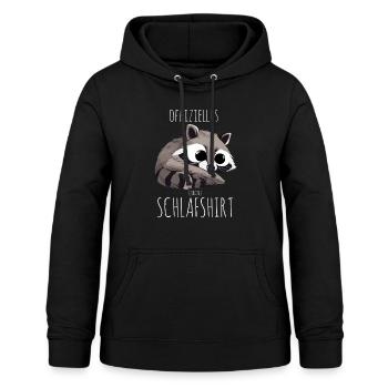 Offizielles Waschbären Nordamerika Schlaf Wachbär - Frauen Hoodie - Schwarz - Vorne - AI Model Female 172 light (172cm)