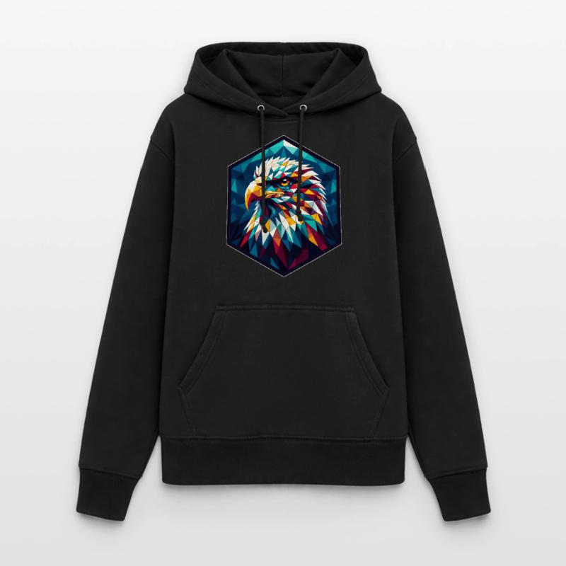 Pygargue à queue blanche dans la représentation polygonale Sweat à capuche Femme