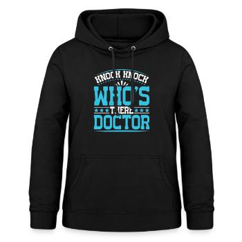 Knock Knock Who's There Doctor 25 - Women's Hoodie - black - Front - AI Model Female 172 light (172cm)
