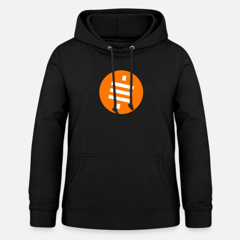 Bitcoin Satoshi BTC Stack Sats Hodl Crypto Logo - Women's Hoodie - black