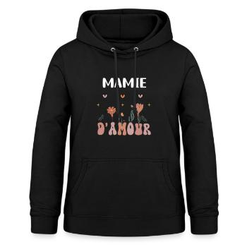 Oma liebt böhmische Blumen Oma - Frauen Hoodie - Schwarz - Vorne - AI Model Female 172 light (172cm)