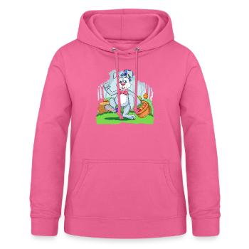 Easter Bunny With Colorful Egg Basket - Frauen Hoodie - Pink - Vorne - AI Model Female 172 light (172cm)
