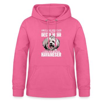 Est-ce que j’aime mon chien bichon havanais maîtresse chien maman - Sweat à capuche Femme - rose - Devant - AI Model Female 172 light (172cm)