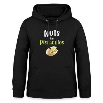 Noix pour pistaches Pistache Lover Topping - Sweat à capuche Femme - noir - Devant - AI Model Female 172 light (172cm)