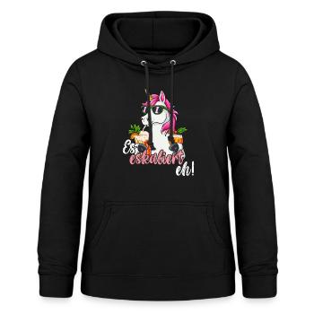 Es Eskaliert Eh - Frauen Hoodie - Schwarz - Vorne - AI Model Female 172 light (172cm)