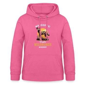 Chiens sauvages Chien sauvage - Sweat à capuche Femme - rose - Devant - AI Model Female 172 light (172cm)