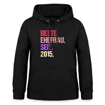 Valentine's Day Best Wife Since 2015 - Women's Hoodie - black - Front - AI Model Female 172 light (172cm)