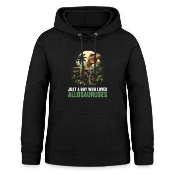 Allosaurier Allosaurus - Frauen Hoodie - Schwarz - Vorne - AI Model Female 172 light (172cm)