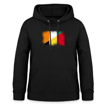 Elfenbeinküste Belgien Fahne - Frauen Hoodie - Schwarz - Vorne - AI Model Female 172 light (172cm)