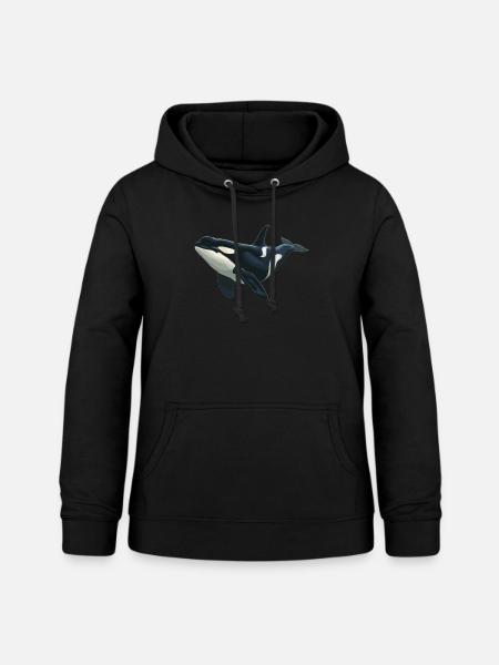 Orcas Orca - Frauen Hoodie - Schwarz