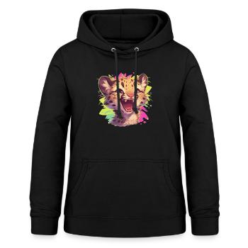 Leoparden Leopard - Women's Hoodie - black - Front - AI Model Female 172 light (172cm)