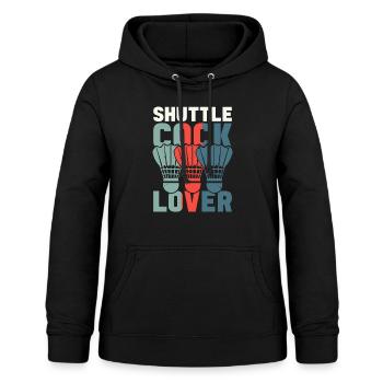 Badminton player with shuttlecock lover badminton - Women's Hoodie - black - Front - AI Model Female 172 light (172cm)