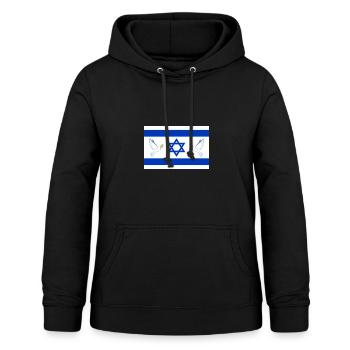 Israël Drapeau Colombe de la Paix Paix Moyen-Orient - Sweat à capuche Femme - noir - Devant - AI Model Female 172 light (172cm)