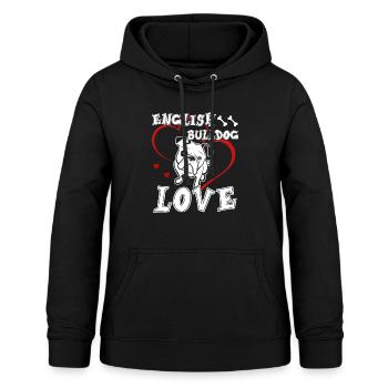 English Bulldog Love Funny English Bulldog - Women's Hoodie - black - Front - AI Model Female 172 light (172cm)