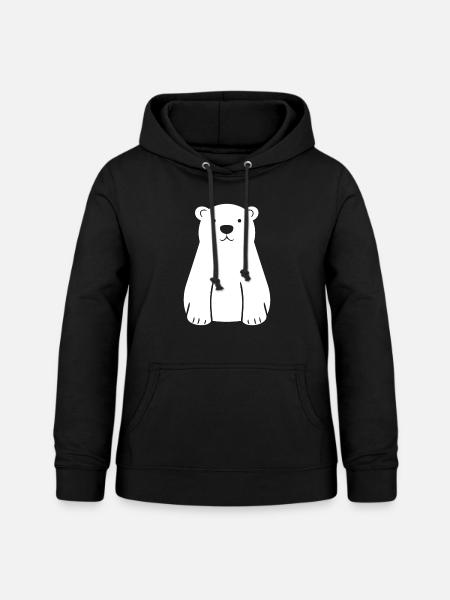 Eisbär - Frauen Hoodie - Schwarz