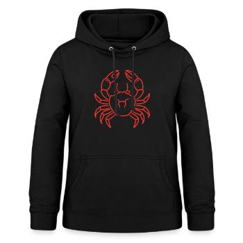 Krebs - Frauen Hoodie - Schwarz - Vorne - AI Model Female 172 light (172cm)