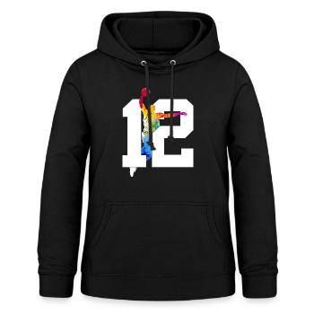 NUMMER 12 BASKETBALL 12. GEBURTSTAG - Frauen Hoodie - Schwarz - Vorne - AI Model Female 172 light (172cm)