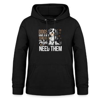Cute Havanese Dog Owner - Frauen Hoodie - Schwarz - Vorne - AI Model Female 172 light (172cm)
