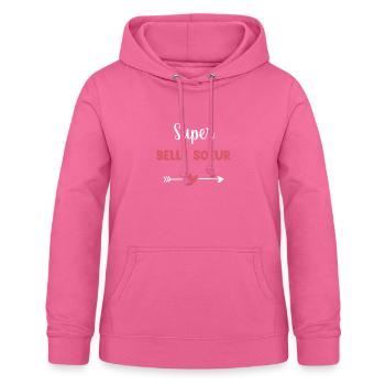 super belle soeur coeur - Sweat à capuche Femme - rose - Devant - AI Model Female 172 light (172cm)