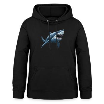 Weiße Haie Weißer Hai - Frauen Hoodie - Schwarz - Vorne - AI Model Female 172 light (172cm)