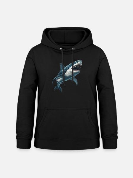 Haie Hai - Frauen Hoodie - Schwarz