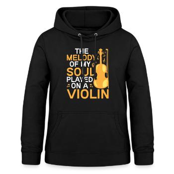 Musiciens de violon, professeurs de violon, amateurs de violon - Sweat à capuche Femme - noir - Devant - AI Model Female 172 light (172cm)