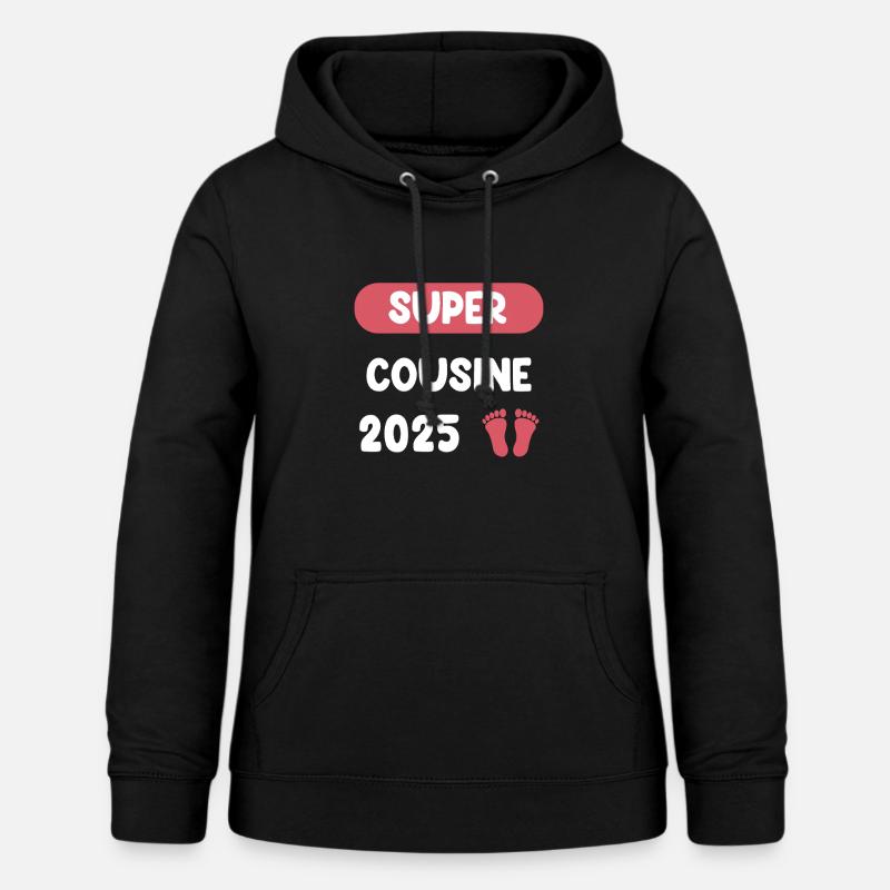 super 2025 cousine annonce grossesse - Sweat à capuche Femme - noir