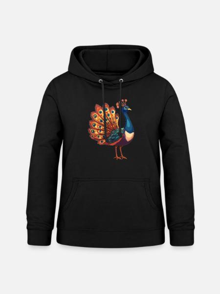 Pfaue Pfau - Frauen Hoodie - Schwarz