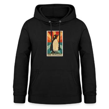 Pinguine Pinguin - Frauen Hoodie - Schwarz - Vorne - AI Model Female 172 light (172cm)