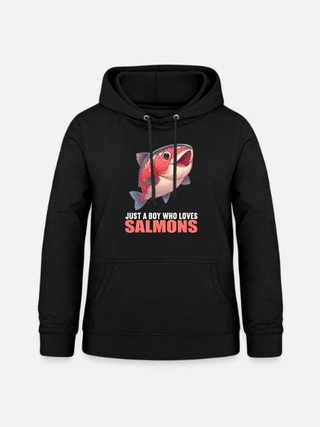Lachse Lachs - Frauen Hoodie - Schwarz