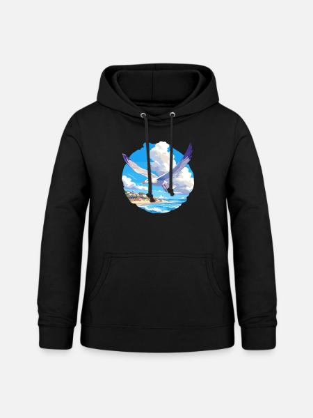 Möwen Möwe - Frauen Hoodie - Schwarz