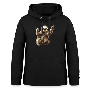 Faultiere Faultier - Frauen Hoodie - Schwarz - Vorne - AI Model Female 172 light (172cm)