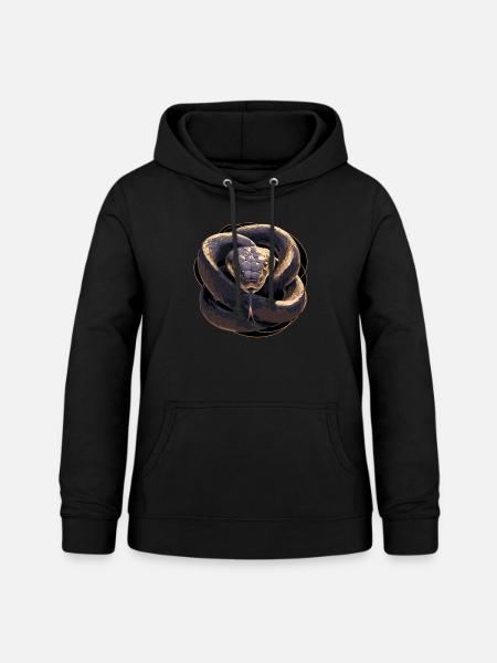 Schlangen Schlange - Frauen Hoodie - Schwarz