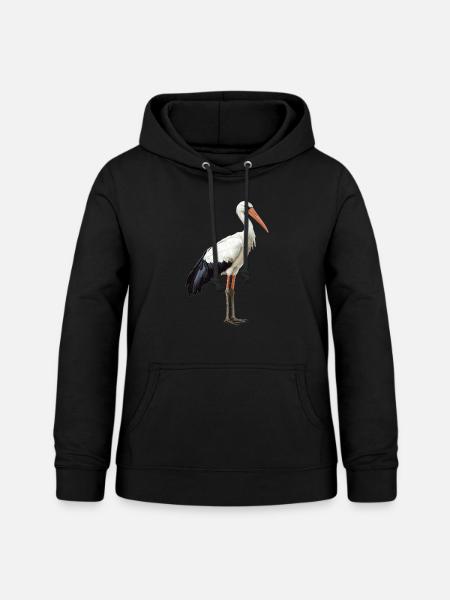 Störche Storch - Frauen Hoodie - Schwarz