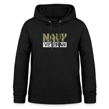 Navy Veteran - Frauen Hoodie - Schwarz - Vorne - AI Model Female 172 light (172cm)